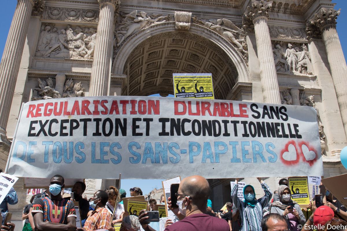 Manifestation à Marseille pour la régularisation des sans-papiers